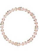 Bracciale da donna con strass in Cristallo brillante, diametro 5,5 cm, Light Rose White Bronze